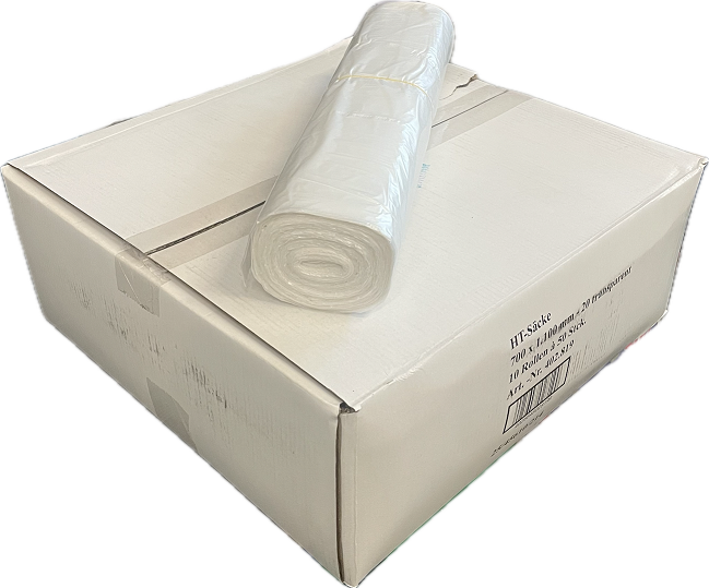 Abfallbeutel 120 L, Transparent Klar, HDPE, 500 Stk.