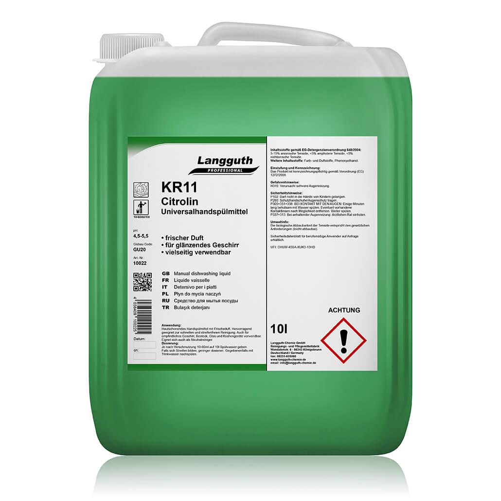 Langguth KR11 Citrolin Handspülmittel, 10 L