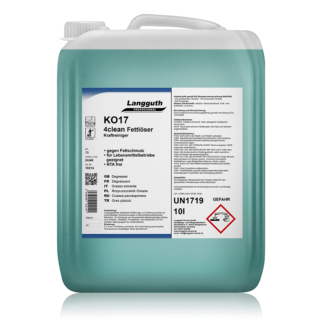 Langguth KO17 4Clean Fettlöser, 10 L